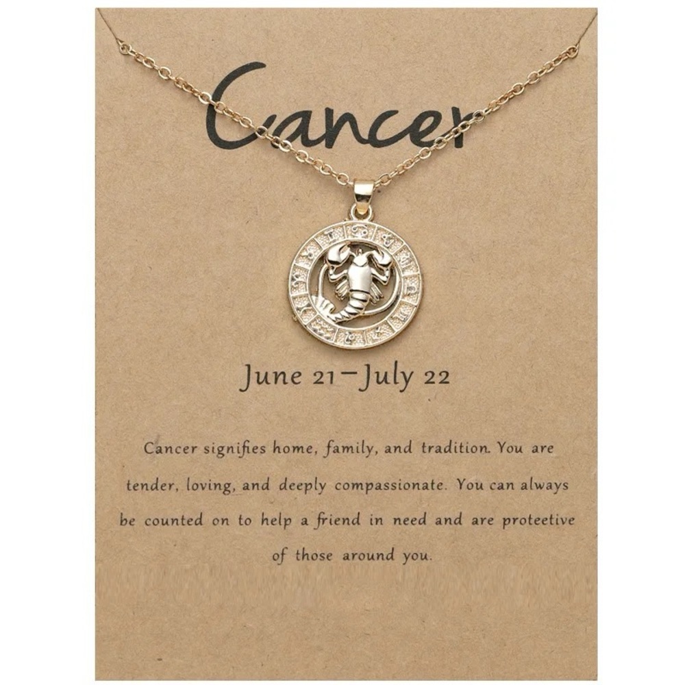 Zodiac Sign Astrology Horoscope Pendant Necklace